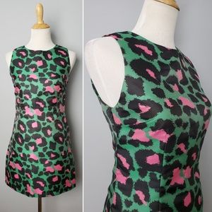 topshop pink leopard print dress